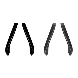 Volkswagen Golf 8 Front Bumper Canards Piano Black Carbon Fiber Texture Adhesive ABS <b>Car</b> <b>Decals</b> 2020-2024 - Product Image 2