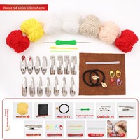 Kit Bahan DIY Jepit Rambut Bentuk Hati Bertema Bunga Sakura Kelas Atas untuk Aksesori Rambut Pita Rajut Wol Buatan Tangan