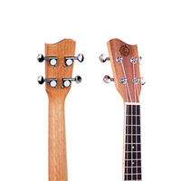 Ukulélé Cutaway Mat en Contreplaqué Sapele de Haute Qualité Surpass Music, 24/26 Pouces, Guitare à Quatre Cordes