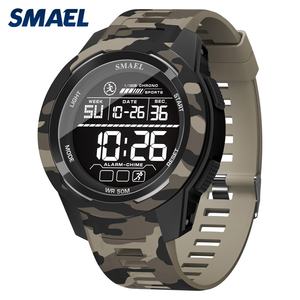 Montre numérique LCD pour homme SMAEL 8105MC, camouflage, mode, étanche, bracelet en silicone, montre-bracelet pour homme, décontractée, électronique - Product Image 5