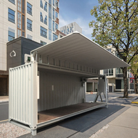 Maison conteneur préfabriquée respirante sur mesure de 20 pieds pour commerces, restaurants, bars, marque SY, garantie 1 an, modèle SY120201