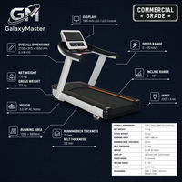Tapis roulant électrique commercial motorisé, équipement de fitness portable pour la salle de sport avec test de fréquence cardiaque pour la marche, moteur AC 3.0HP