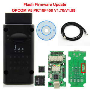 Nouvel outil de diagnostic automobile OP-COM CAN BUS OBD2 2021 200603a <span class=keywords><strong>OPCOM</strong></span> V5 PIC18F458 OP COM 1.70 prenant en charge la mise à jour du micrologiciel Flash pour Opel - Product Image 1