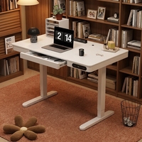 Bureau debout électrique ergonomique à double moteur, design moderne en acier, hauteur réglable pour le gaming et le télétravail