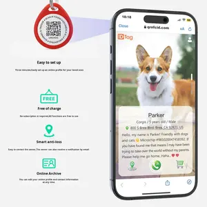 Лидер продаж QR-код анти-потерянный Pet ID <span class=keywords><strong>Tag</strong></span> ABS пластиковые ID-бирки и кошки легко позиционировать и отслеживать QR-Код Собака Тег - Product Image 5