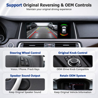 CodeLynk Pantalla Multimedia de 1920*720 para BMW Serie 7 F01 2009-2015 NBT CIC, Carplay Inalámbrico 4 en 1, Pantalla Táctil