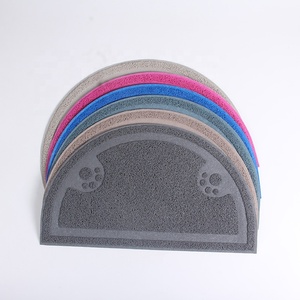 Tapis de toilette moderne en carton pour le piégeage de la litière pour chats avec support en mousse en plastique souple et couvercle amovible pour chats - Product Image 1