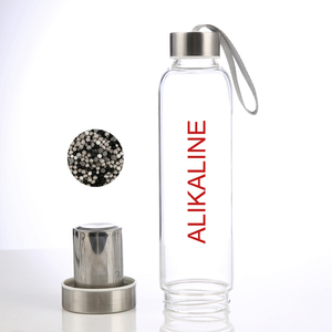 <span class=keywords><strong>Bouteille</strong></span> d'eau alcaline en verre de style classique de 500 ml avec bouchon à vis et filtre à eau hydrogène à bille pour les voyages - Product Image 2