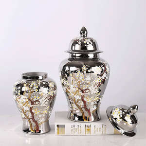 Jarrón de Jengibre de Cerámica de Lujo para Almacenamiento en la Sala de Estar, Florero para Bodas en Hoteles, Jarrones Modernos de Cerámica y Porcelana - Product Image 3