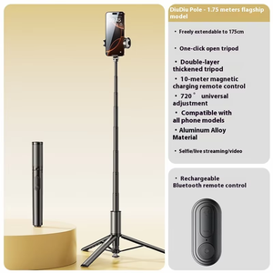 Trépieds de téléphone portable 3-en-1 <span class=keywords><strong>avec</strong></span> <span class=keywords><strong>télécommande</strong></span> et supports rotatifs pliables – Fournitures d'usine - Product Image 5