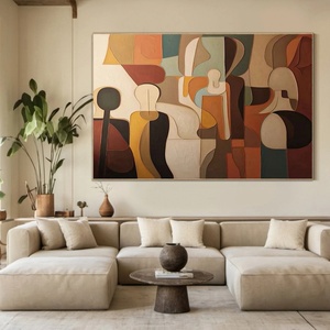 Art mural moderne personnalisé, art abstrait esthétique, toile murale contemporaine, peinture de paysage pour la maison et la galerie - Product Image 1