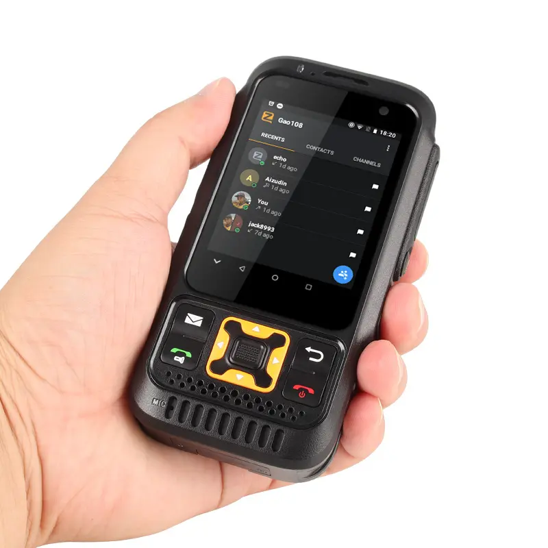 UNIWA Radio POC NFC 4G LTE, ponsel Android Walkie Talkie genggam PTT A-GPS 13MP + 2MP, Radio POC NFC bawaan tahan air IP54/IP67