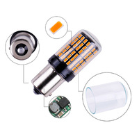 Nouveau 12V/24V LED DRL frein et feu de recul T20/WY21W avec 144 perles de lampe clignote voiture 1156/P21W 7440 accessoire