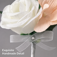 Ensemble de corsages de poignet en roses artificielles multicolores en soie pour la mariée, la demoiselle d'honneur, le marié, la décoration de mariage, de banquet et de fête
