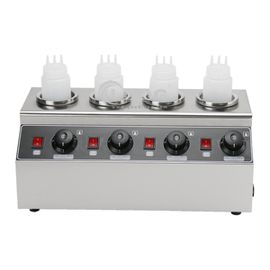 Casa de panqueques encimera 4 compartimiento comida Topping caliente comercial salsa calentador de la botella con botella de apretón botella de - Product Image 2