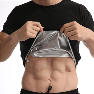 Plus Size Trainings anzug <span class=keywords><strong>Sauna</strong></span> anzüge Kurzarm-Trainings anzug Abnehmen Gewichts verlust für Männer - Product Image 2