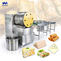 Machine automatique à petit prix pour la fabrication de lumpias philippins, de petites crêpes pakistanaises et de rouleaux de printemps, livrée à Shanghai