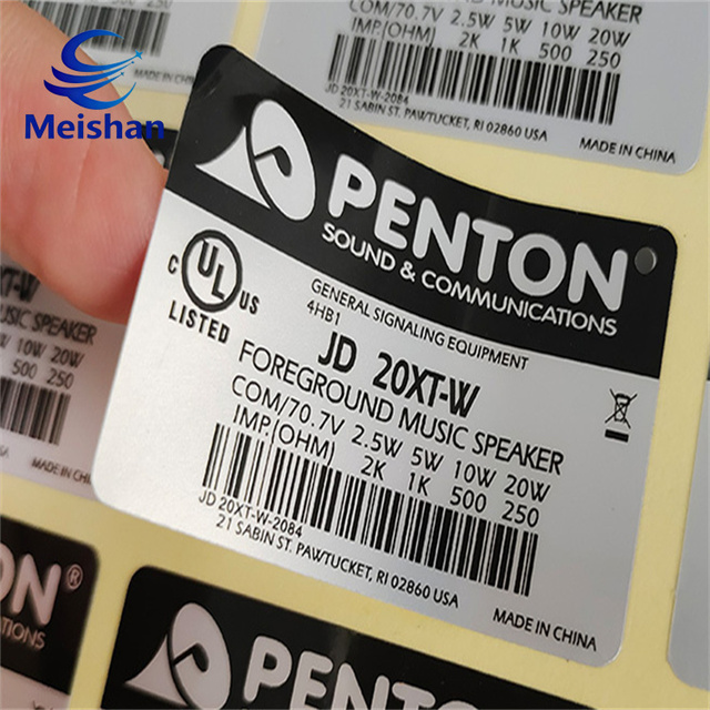 Meishan Customized Self-adhesive QR Code Wall Stickers/Barcode Labels Variable Serial Numbers Water Resistant Eco-Friendly