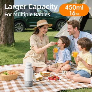 Calentador de Biberones Portátil de 100W Recargable por USB con Acero Inoxidable 316 para Viajes, con Pantalla LCD y Temperatura Constante - Product Image 6
