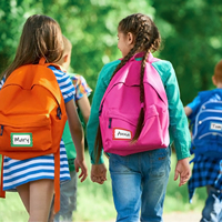 Étiquettes nominatives autocollantes en forme d'étoile, amovibles, à inscrire, pour vêtements d'enfants, sacs à dos, identification en classe