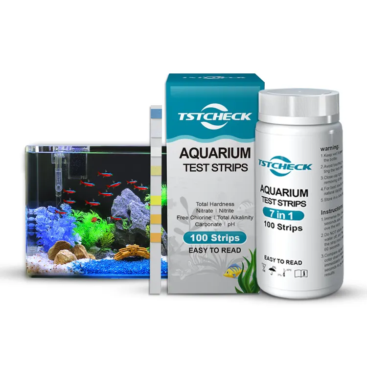 Grosir 7in1 Strip Kit Uji Akuarium untuk Air Tawar dan Air Asin Tangki Ikan Kolam