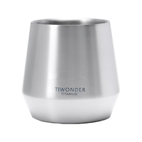 Mug de fête en titane 300 ml, gobelet isotherme à double paroi sous vide, isolation thermique 0-6h, léger et portable pour boissons froides