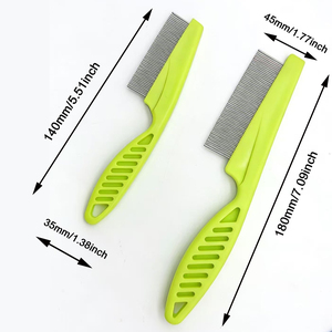Peine Antipiojos de Uso Diario con Dientes de Acero Inoxidable y Mango de Plástico para Gatos y Perros - Elimina Piojos y Huevos de Piojo, Duradero y <span class=keywords><strong>Profesional</strong></span> - Product Image 5