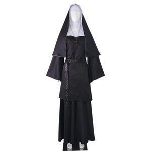 Disfraz de Monja Fantasma, Disfraz de Monja, Hábito Negro, Material Spandex, Disfraz de Halloween, Talla Adulto - Product Image 4