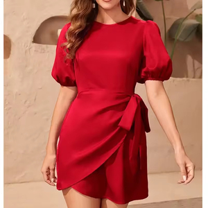 Của Phụ nữ mùa hè chống tĩnh thoáng khí dây giày ruffles buổi tối ăn mặc dây A-line Đế Chế eo cho các bên và câu lạc bộ - Product Image 5