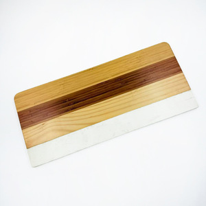 Tabla de Cortar Rectangular de Bambú, Pino y Mármol, 45.5x20.5x1.5cm, Doble Cara, Multiusos - Product Image 2