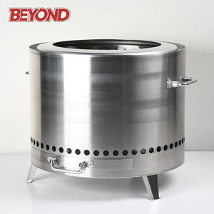 فرن حطب فحم محمول خارجي من الفولاذ المقاوم للصدأ مخصص ، موقد مخيم بلا دخان للطبخ في الحدائق والأماكن الخارجية - Product Image 1