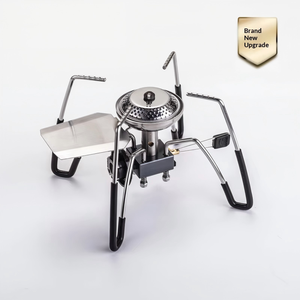 Réchaud à <span class=keywords><strong>gaz</strong></span> pliable portable pour le <span class=keywords><strong>camping</strong></span> avec carburant au butane, haute puissance, utilisation en extérieur, alternative à SOTO, capacité de 3 à 5 personnes, déflecteur de vent - Product Image 3