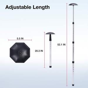 Système de support de sac de golf en aluminium durable, protection réglable pour clubs de golf, tige télescopique pour le transport - Product Image 3