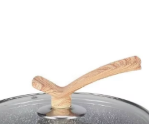 Cozinha clássica 24 \ "Deep Metal Frigideira com Punho Removível Preto e Branco Dot Impresso Tampa de Vidro MGC - Product Image 3