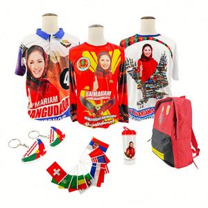 Design Wholesale 100% Cotton Knitted <b>T</b>-Shirts Election Campaign Items Character African Wax Print Fabric Election Promotion - Product Image 2