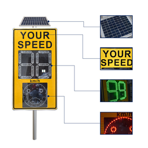 Señal de Límite de Velocidad con Radar Solar y Cara Sonriente para Carreteras Escolares, Impermeable, Reflectante, Recordatorio de Exceso de Velocidad - Product Image 2