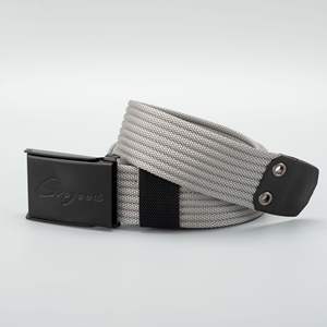 เข็มขัดผ้าแคนวาสแบบห่วงคู่สำหรับผู้ชายพร้อมหัวเข็มขัดอัลลอยทนทานเข็มขัดทอใหม่สำหรับการฝึกแบบลำลองและทหาร - Product Image 4