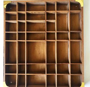 خزانة عرض كبيرة من الخشب العتيق مثبتة على الحائط ، رف ديكور منزلي للتماثيل والتوابل وغرفة المعيشة من Curio - Product Image 2