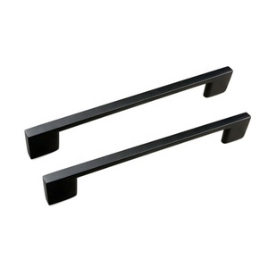 Cupboard Dresser Drawer Pulls Handle Modern <strong>Matt</strong> <strong>Black</strong> Aluminum Luxury Wardrobe Pull Handle <strong>Door</strong> Handles Furniture Hardware OEM - Product Image 1
