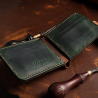 Dompet Mini Lipat Multi Slot dengan Logo 3D Embos, Label Pribadi, untuk Pria, Kantor, Luar Ruangan, Bisnis, Portabel, Tempat Kartu Identitas