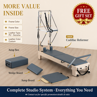 Machine de Pilates Reformer Professionnelle avec Tour, Reformer Pilates en Bois d'Érable pour le Sport