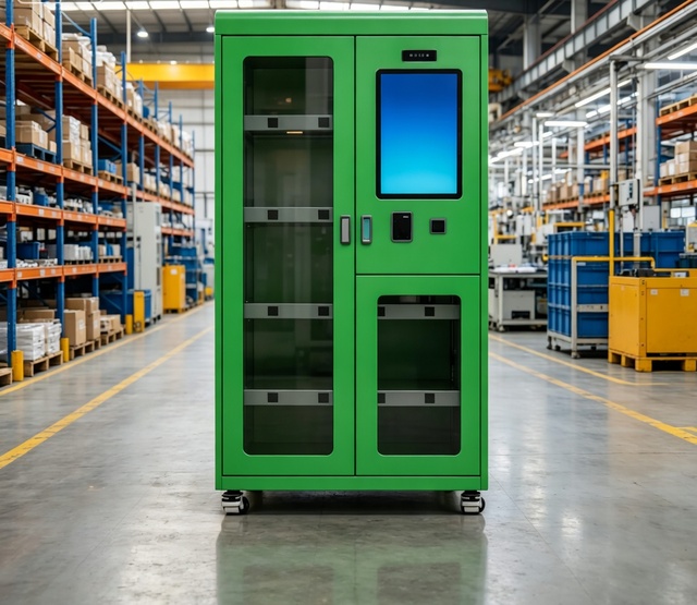 Automated Inventory Management Cabinet with Biometric Access and Weighing Function Smart Industrial Storage Solution