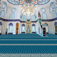 Hochwertiger, Ungiftiger Moschee-Gebetsteppich mit Traditionellem Islamischem Muster, Großhandel Muslimischer Teppichrollen