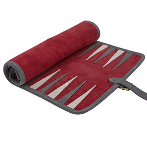 Portable PU Suede <b>Backgammon</b> <b>Set</b> Lightweight <b>Travel</b> Game Board With Magnetic Lock and Velvet Family Entertainment - Product Image 3