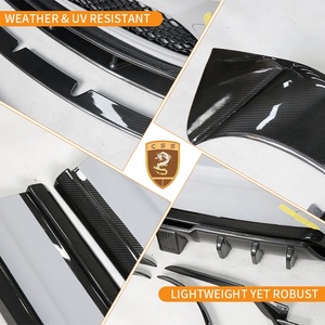 Kit de carrosserie en fibre de carbone sèche Style MSY pour Bentley Bentayga Pare-chocs avant Pare-chocs arrière Jupe latérale Aile de toit Moteur Capot Miroir Couverture - Product Image 3