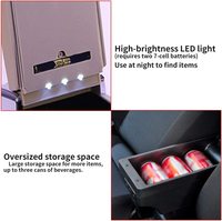 Boîte d'accoudoir central de voiture boîte de rangement de Console centrale de voiture accoudoir intégré lumière LED pour Suzuki Swift 2005-2019