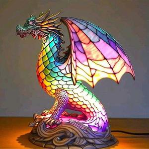 USA Entrepôt Vintage Résine teintée Peinte Animal Veilleuse Maison Chambre Chevet Fête Décoration Cadeau Lampes <span class=keywords><strong>De</strong></span> Table - Product Image 6