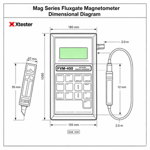 Xtester FVM-400-ag Serie <span class=keywords><strong>Fluxgate</strong></span>-<span class=keywords><strong>Magnetometer</strong></span> 009-GuangZhou Herkunft 1 Jahr Garantie ODM/OEM Verfügbar - Product Image 6