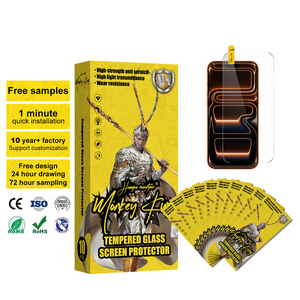 ฟิล์มกระจกนิรภัยแบบใส HD 2.5D สำหรับโทรศัพท์มือถือ iPhone 16 15 17 Pro Max ใช้ได้กับโทรศัพท์ Android และ <span class=keywords><strong>Samsung</strong></span> - Product Image 1