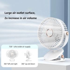 Mini Ventilador Eléctrico de Plástico con Clip, para Bebés y Hoteles, Alimentado por USB, Colores Blanco/Rosa - Product Image 3